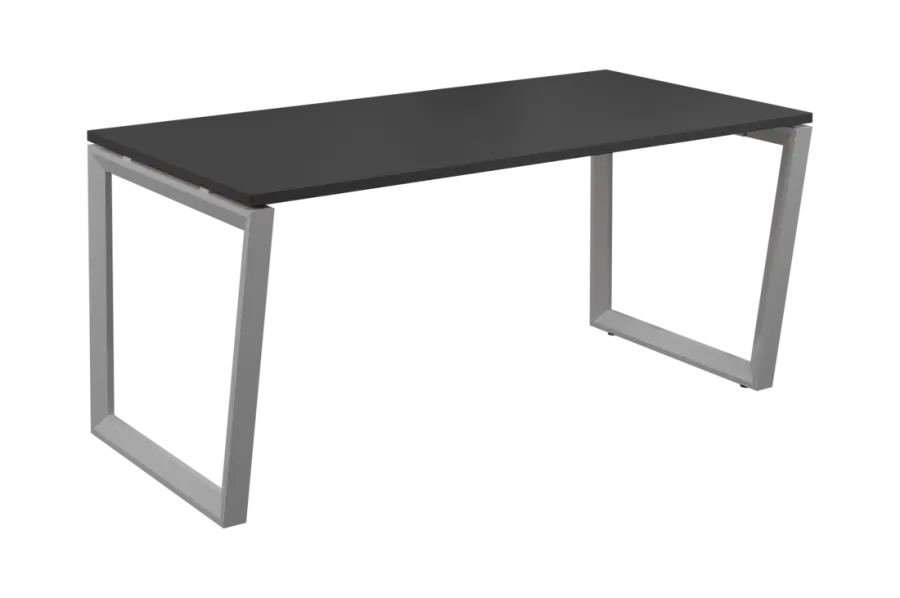SEK-V - 16 stůl kancelářský, kovová podnož stříbrná, deska 25 mm, široký 1600 mm, antracit